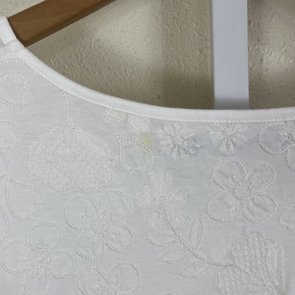 Gudrun Sjoden Eva Organic Cotton Top Size Large L Embroidered Lagenlook - Picture 5 of 6